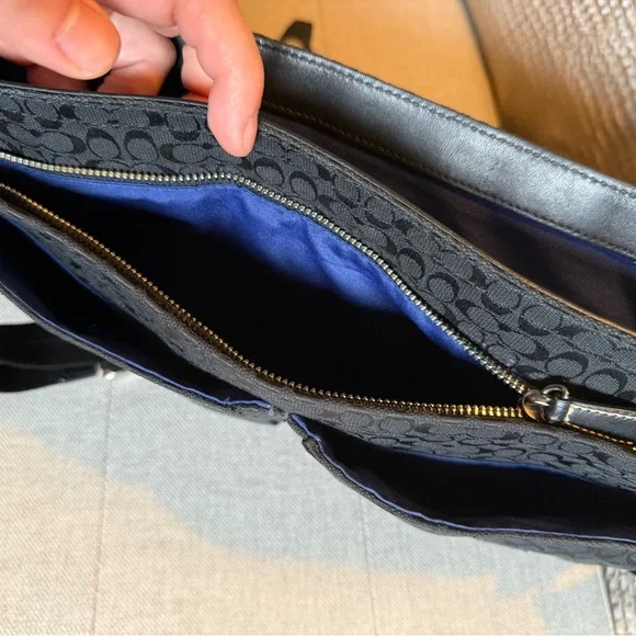 Coach Black Signature Messenger Bag